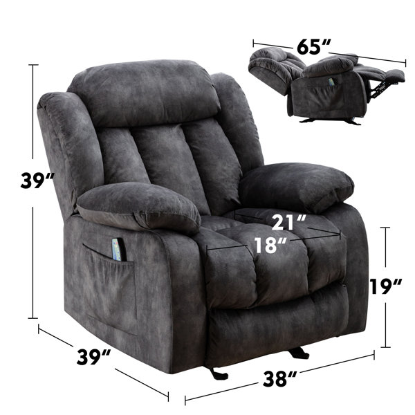 Latitude Run® Reclining Heated Massage Chair & Reviews Wayfair